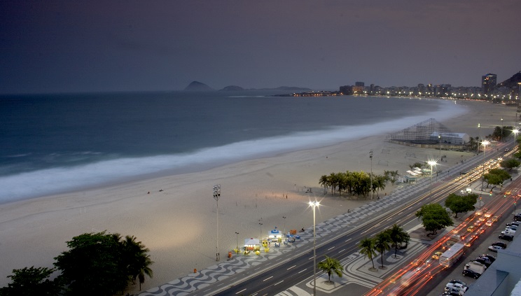 Vista de Copacabana, onde ocorrerão as provas de triatlo Crédito: banco de imagens/Mtur