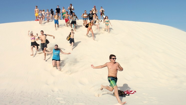 Estudantes em Lençóis/MA. Foto: Via Mundo Intercâmbio e Turismo