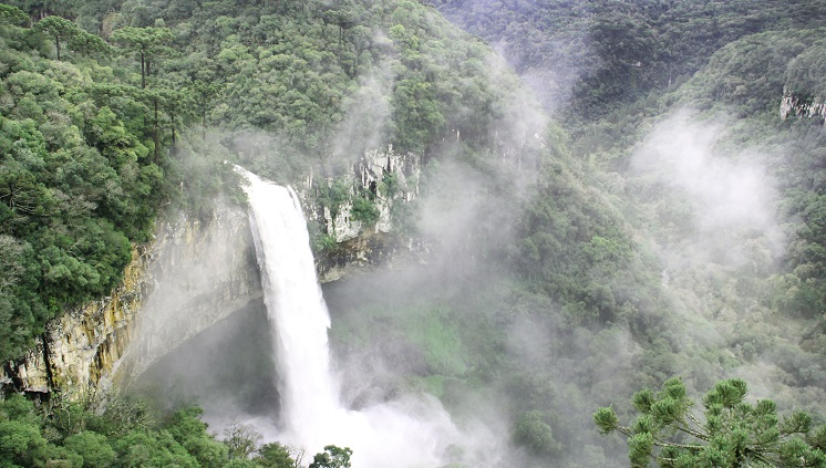 Cachoeira do Caracol, em Canela. Crédito: Ricardo Varela/Prefeitura de Canela 