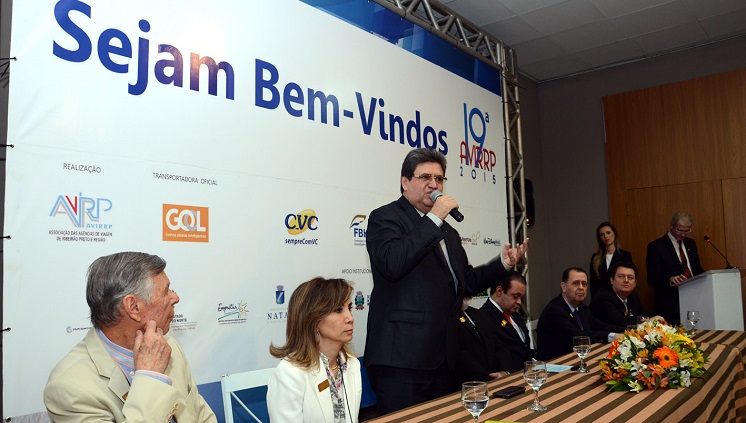Secretário Júnior Coimbra na Avirrp em Ribeirão Preto. Crédito: Eric Ribeiro/Mercado&Eventos