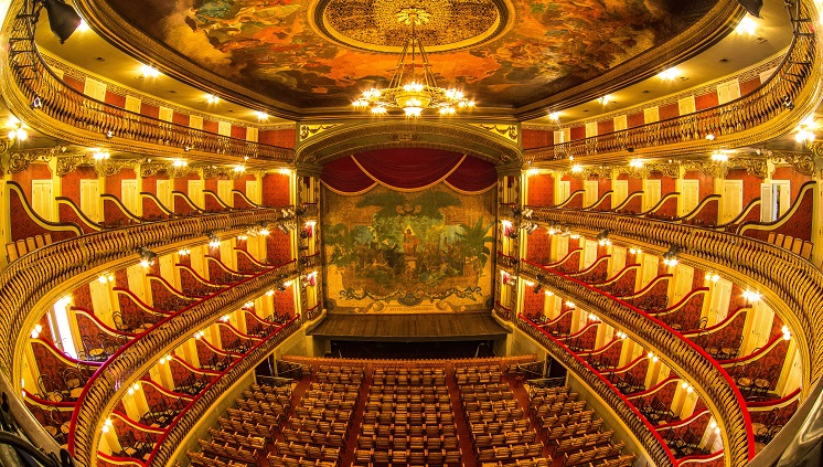 Sala de espetáculos do Theatro da Paz em Belém (PA). Foto: Divulgação/Embratur