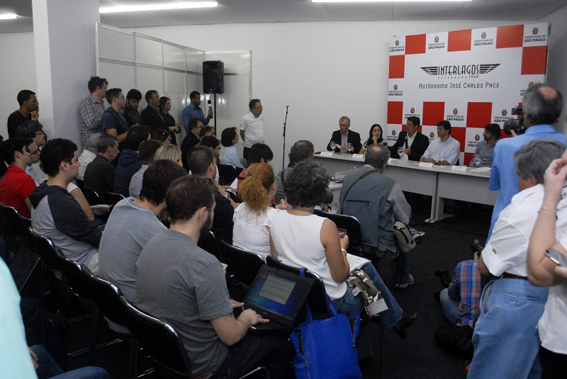 Coletiva de imprensa sobre as obras de adequação do Autódromo de Interlagos